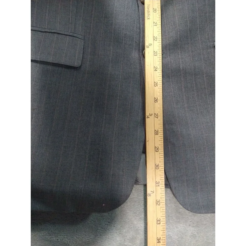 Ralph Lauren Blazer Men 42R Gray Pinstripe Wool Cashmere Blend Sport Coat Jacket